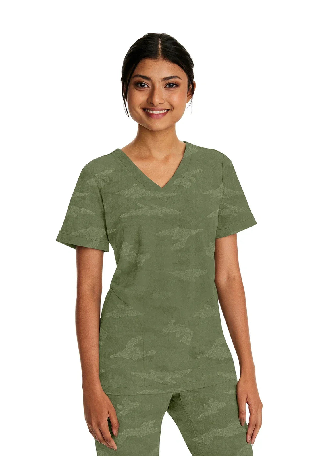 SET TOP + PANTALÓN MUJER HEALING HANDS PL JACQUARD 2353.9350 - OLIVA