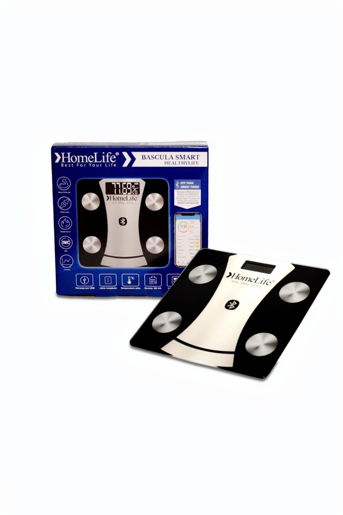 BASCULA INTELIGENTE ONE MEDIC-NEGRO