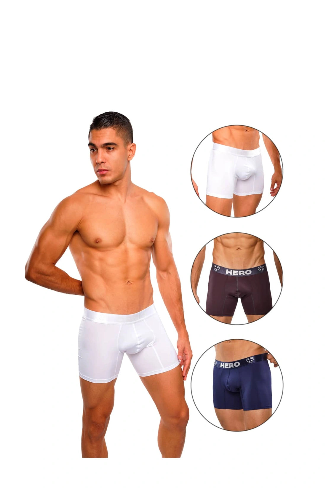 BOXER AZUL BCO GRIS PAQX3 TALLA S HERO