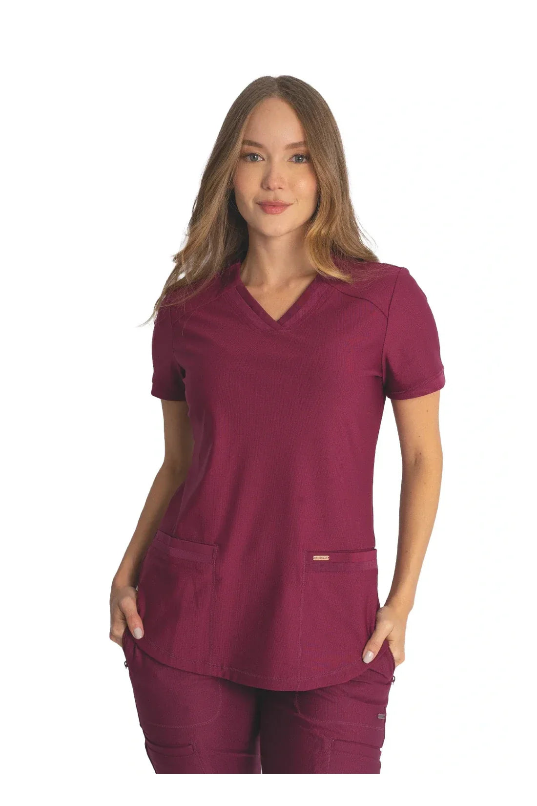SET TOP + PANTALÓN MUJER CHEROKEE FORM BY CHEROKEE CK840.CK092 - VINOTINTO