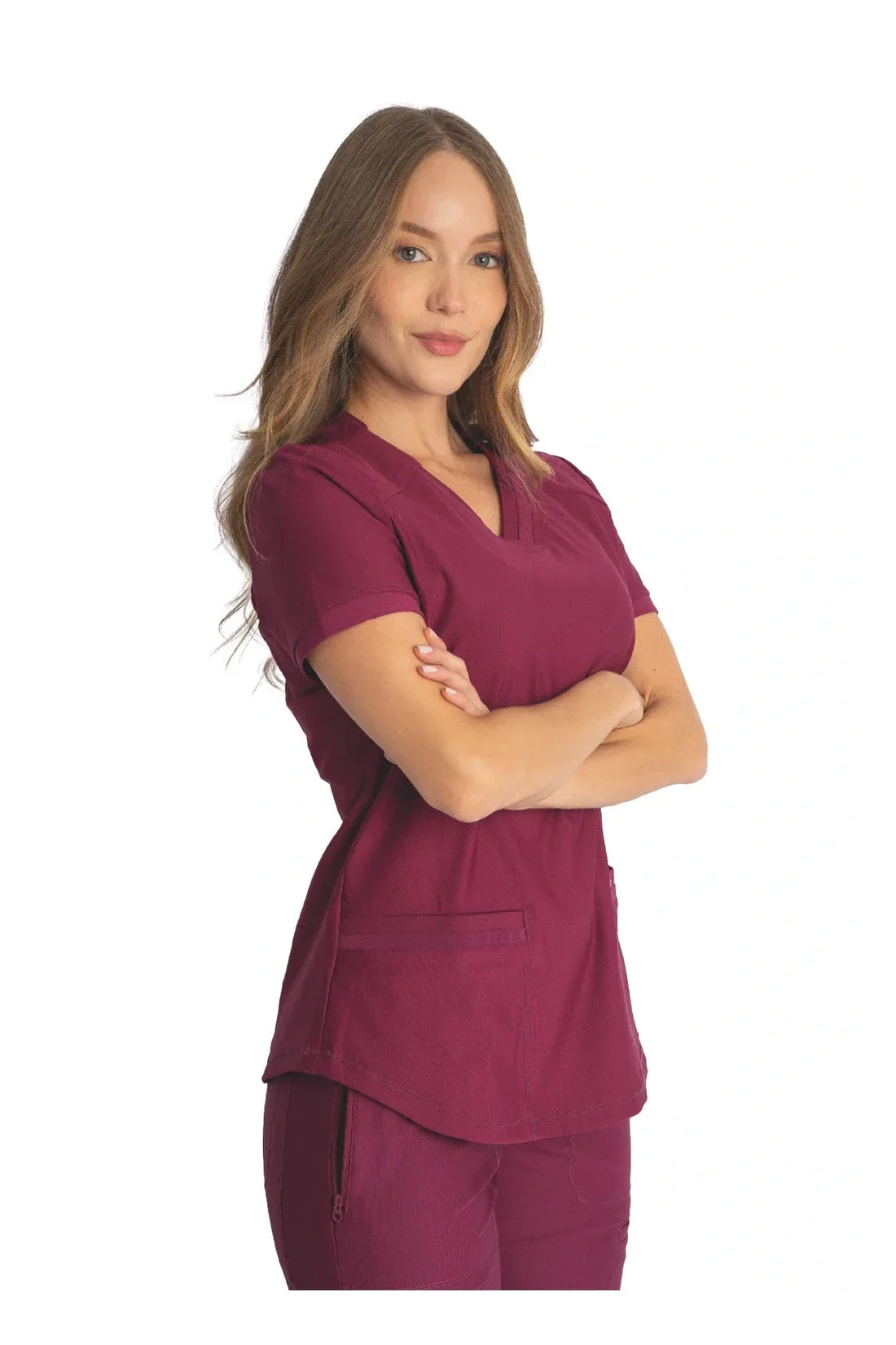 SET TOP + PANTALÓN MUJER CHEROKEE FORM BY CHEROKEE CK840.CK092 - VINOTINTO