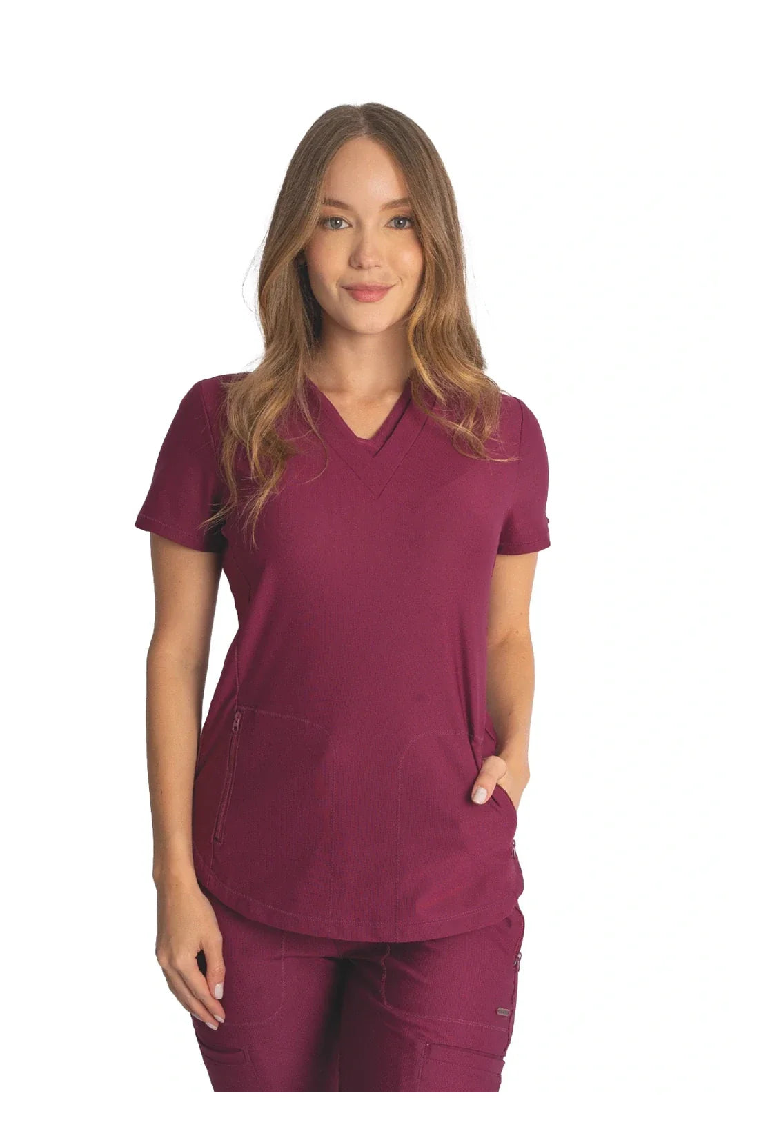 SET TOP + PANTALÓN MUJER CHEROKEE FORM BY CHEROKEE CK843.CK092 - VINOTINTO