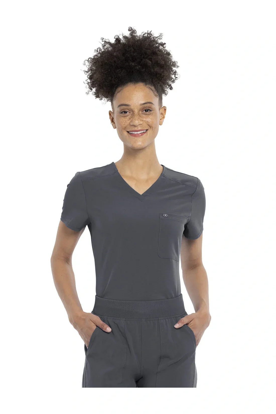 SET TOP + PANTALÓN MUJER CHEROKEE ALLURA CKA690.CKA190 - GRIS OSCURO