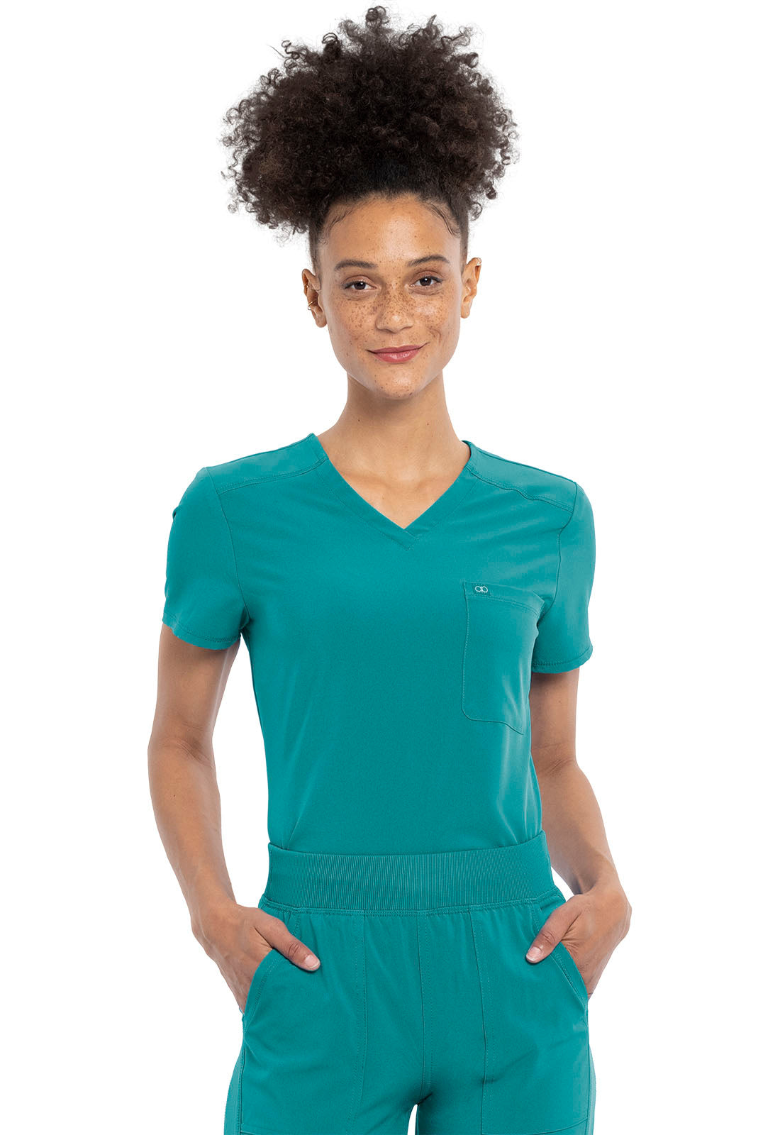 SET TOP + PANTALÓN MUJER CHEROKEE ALLURA CKA690.CKA184 - VERDE AZULADO