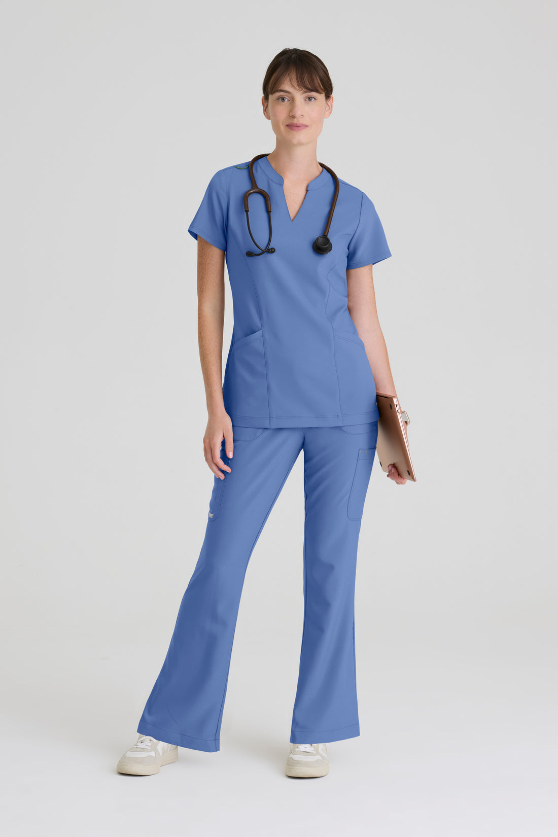 TOP MUJER GREYS ANATOMY EVOLVE GSST298 - AZUL CIELO