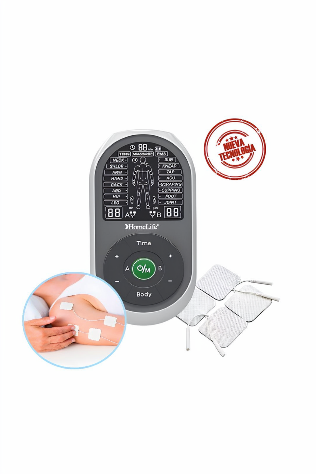 ELECTRO ESTIMULADOR 3EN1 TENS/EMS/MASAJE ES230