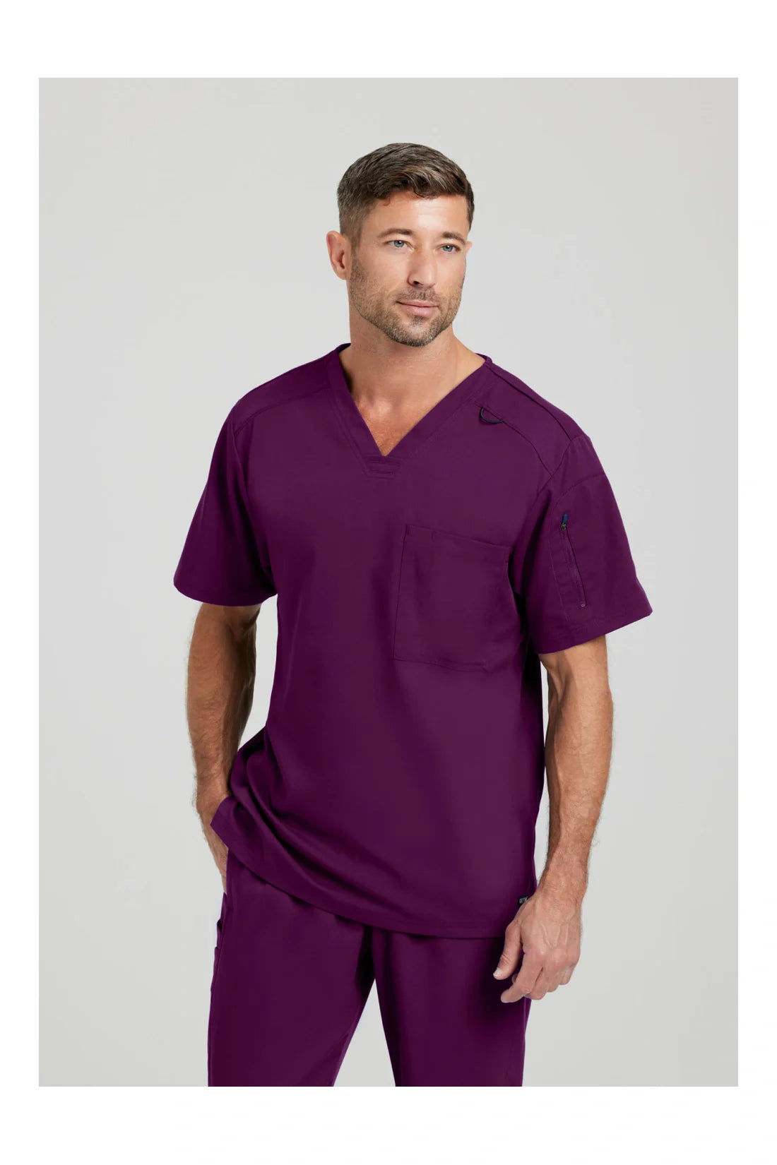 TOP HOMBRE GREYS ANATOMY SPANDEX STRETCH GRST079 - VINOTINTO