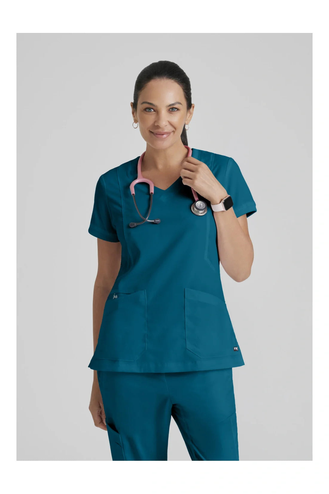 SET TOP + PANTALÓN MUJER GREYS ANATOMY CLASSIC GRT049.GRP534 - AZUL CARIBE