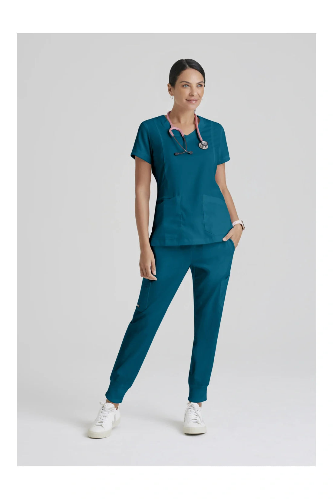 SET TOP + PANTALÓN MUJER GREYS ANATOMY CLASSIC GRT049.GRP534 - AZUL CARIBE