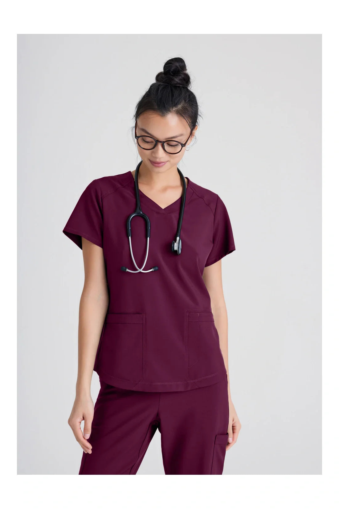 TOP MUJER GREYS ANATOMY EVOLVE GSST180 - VINOTINTO