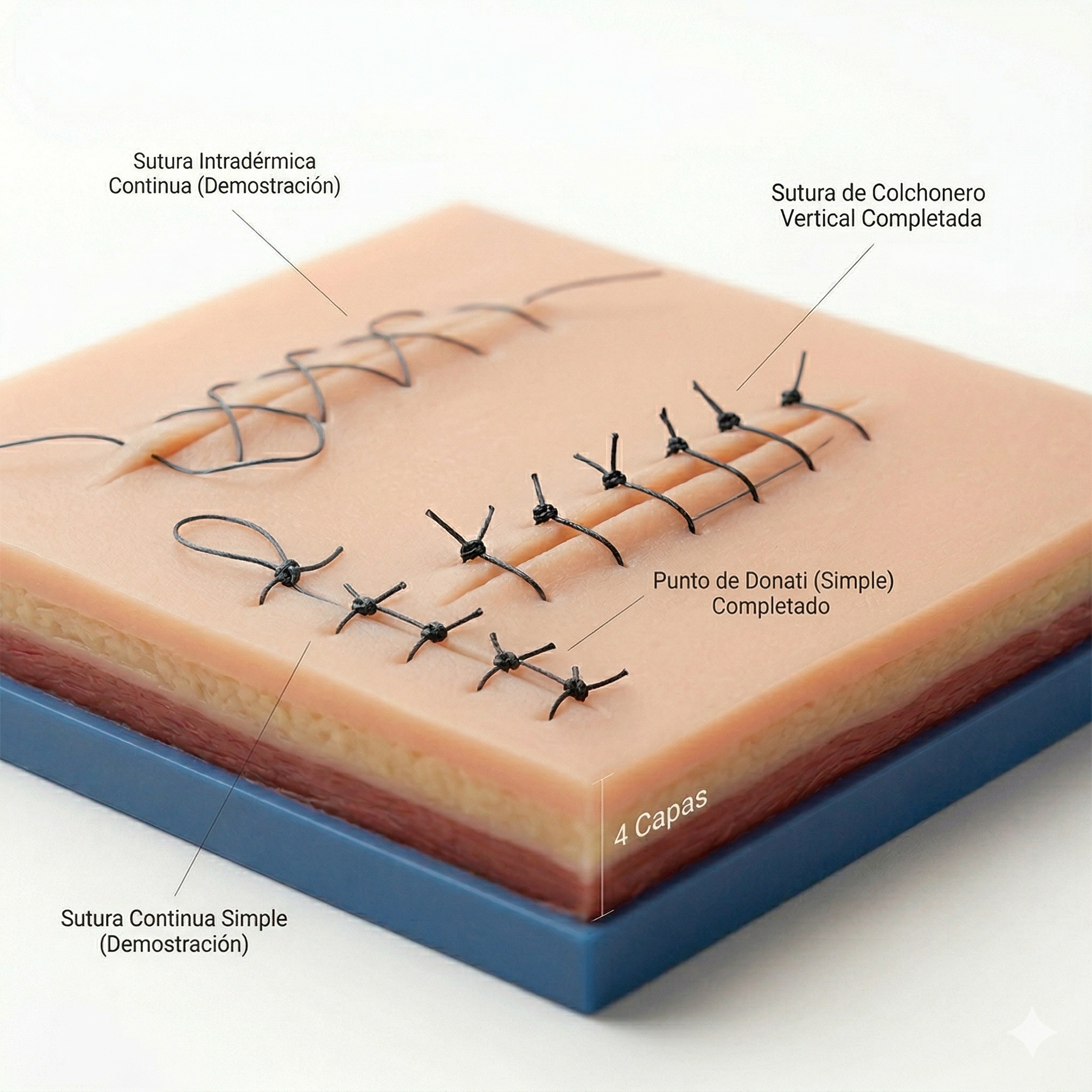 SIMULADOR SUTURAS 14X11 4CAPAS
