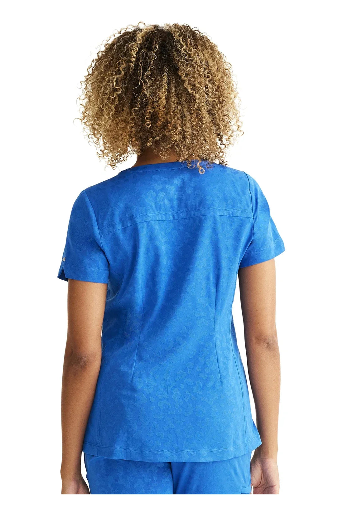 SET TOP + PANTALÓN MUJER HEALING HANDS PL JACQUARD HH601.9350 - AZUL REAL