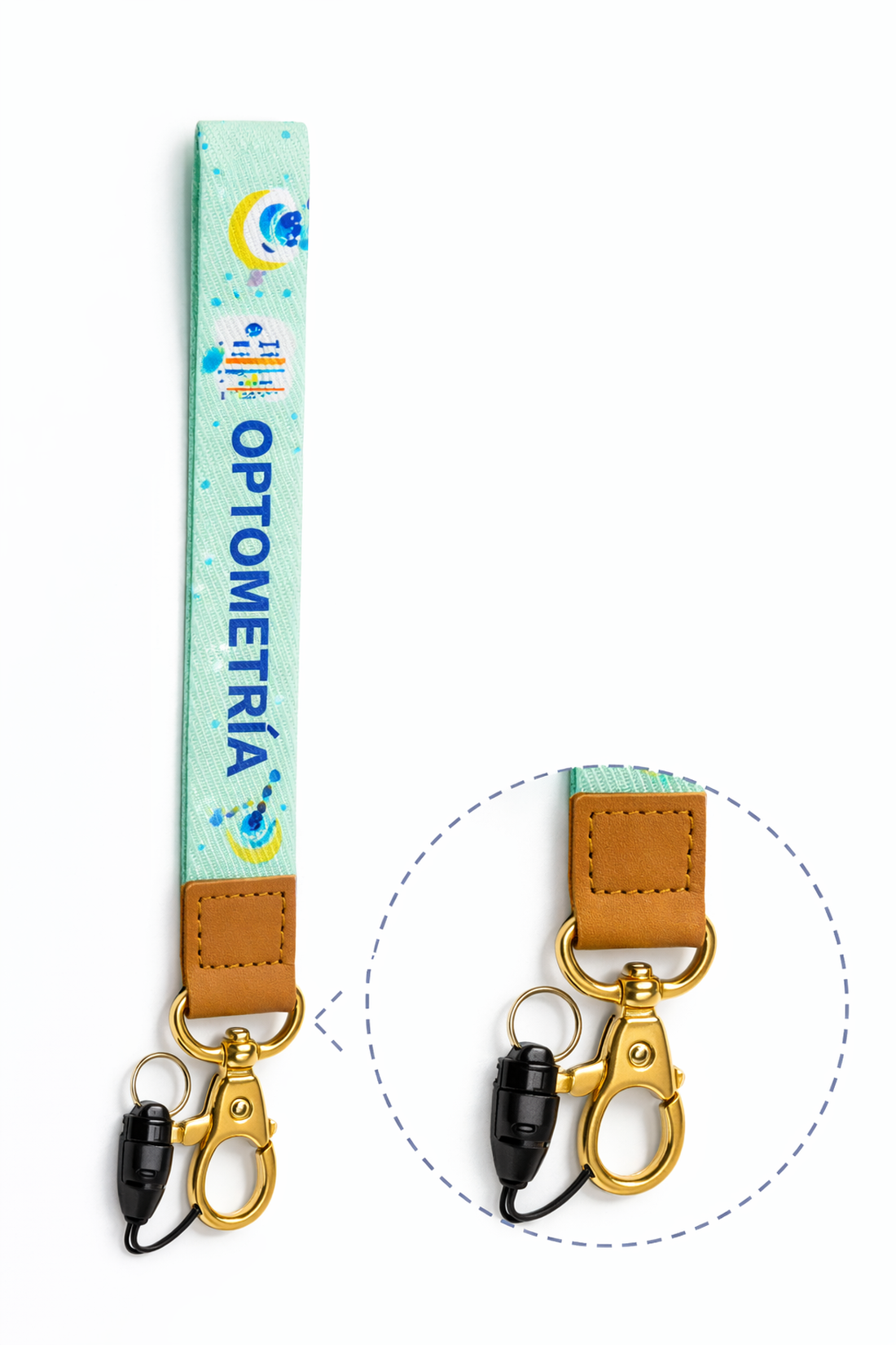 LLAVERO OPTOMETRIA CON CUERO