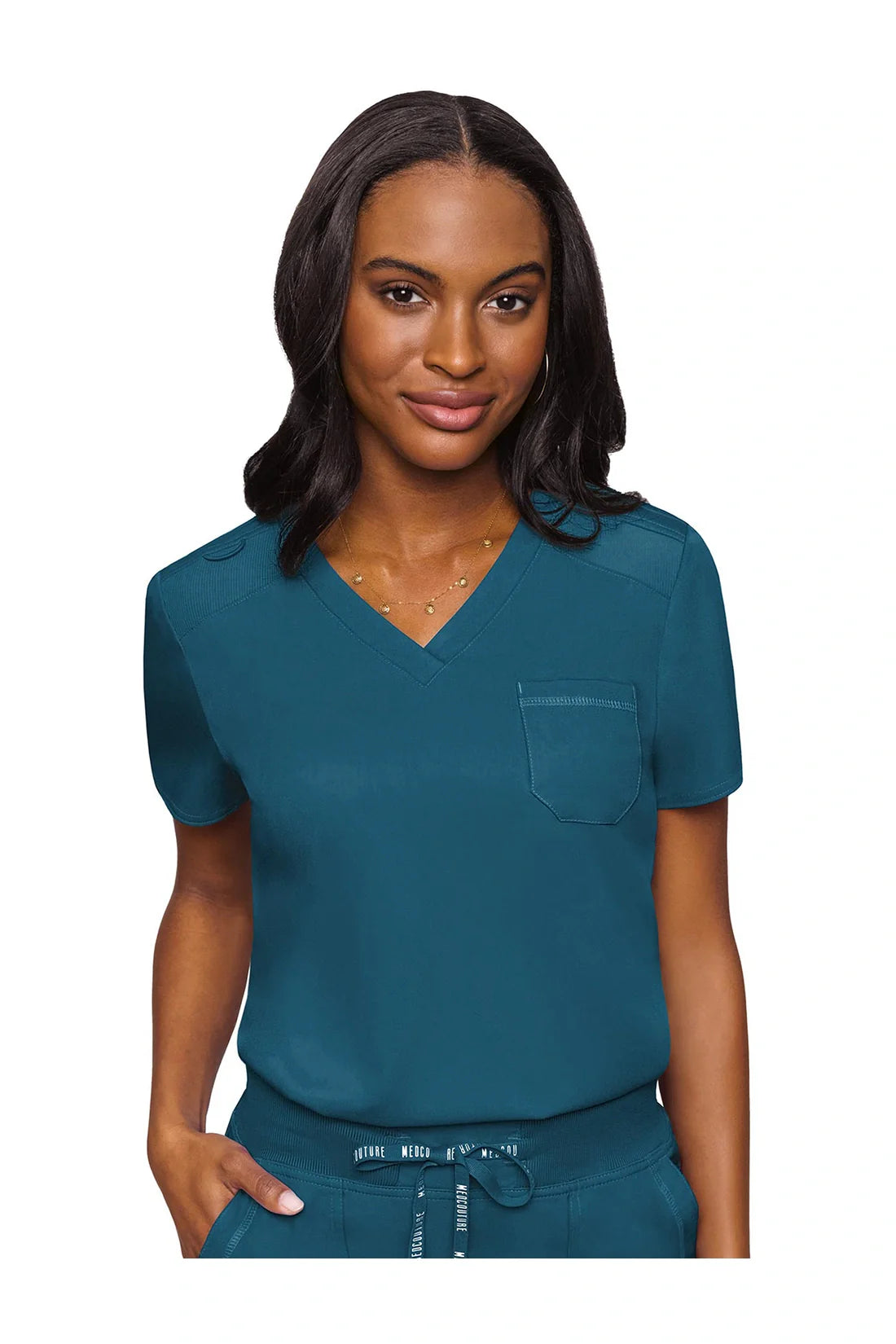 TOP MUJER MED COUTURE MC Touch MC7448 - AZUL CARIBE