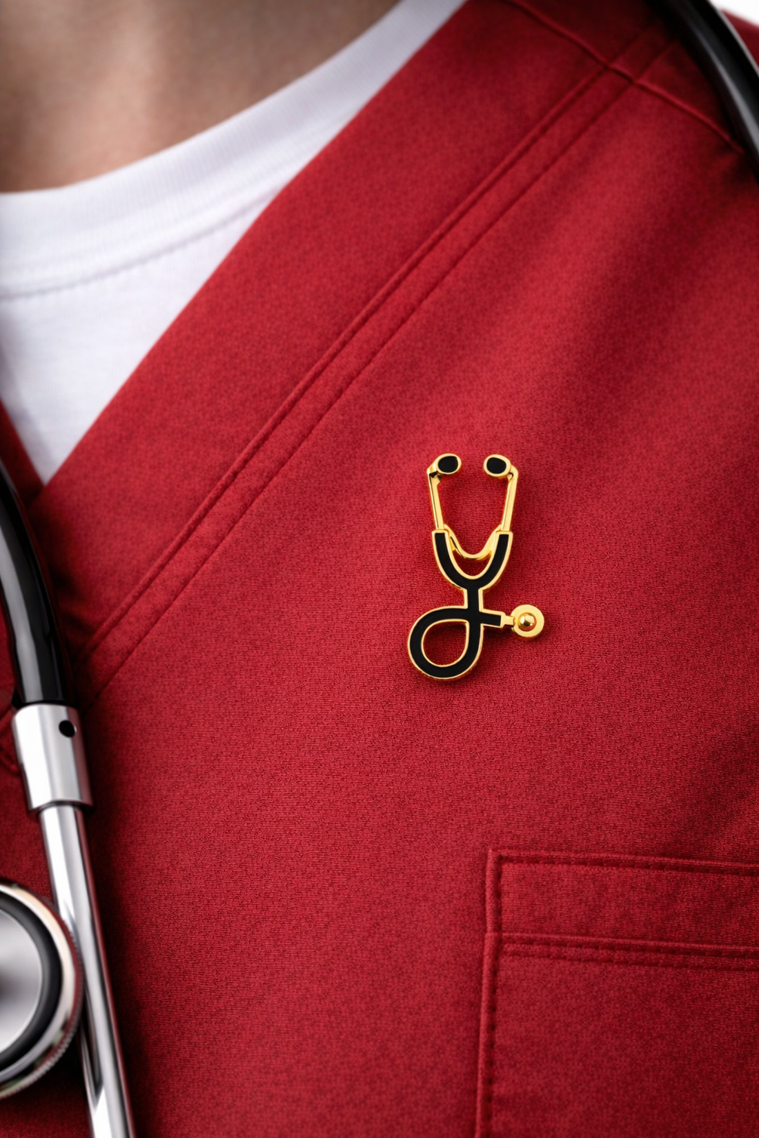 PIN FONENDOSCOPIO NEGRO