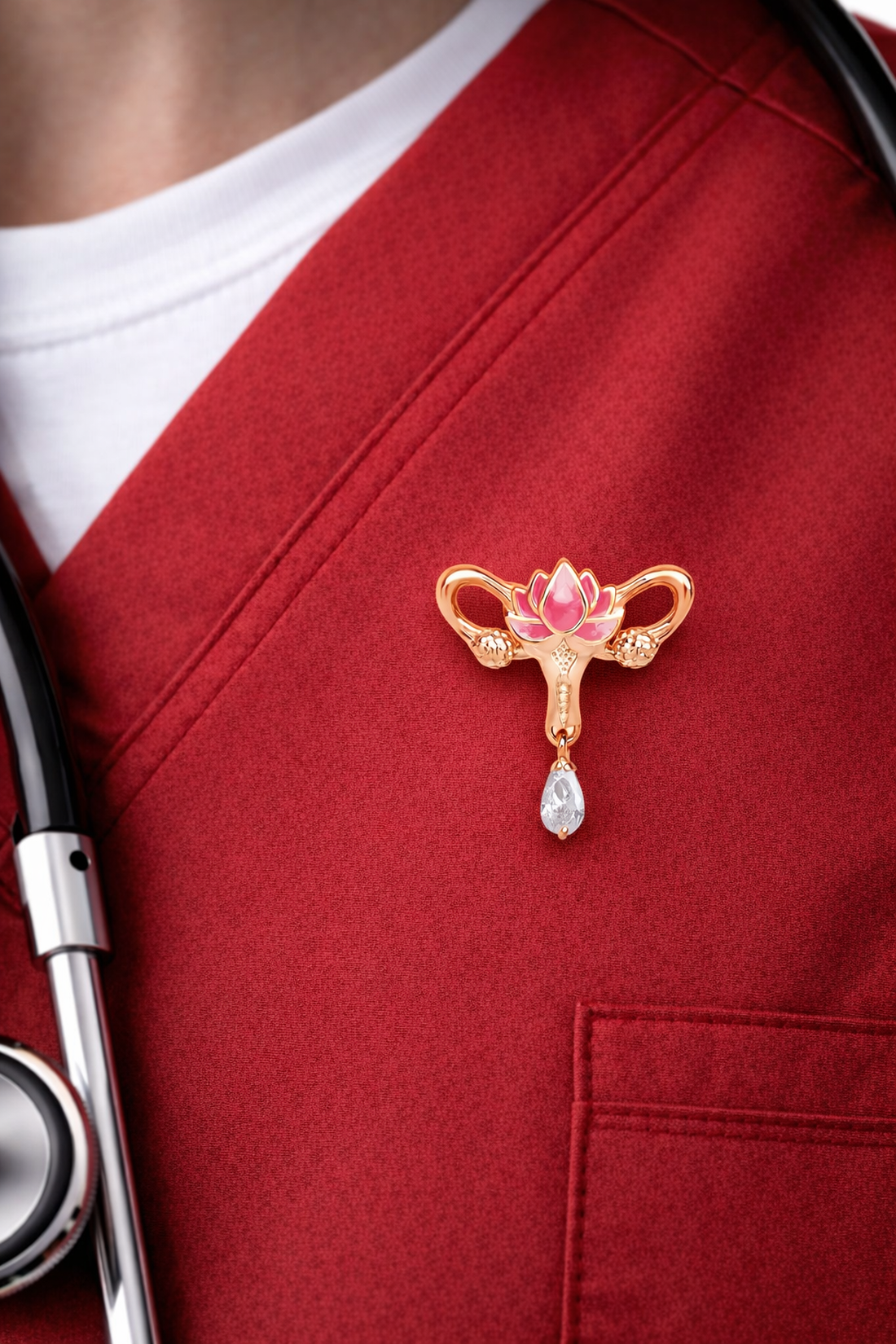 PIN UTERO CON FLOR DE LOTO