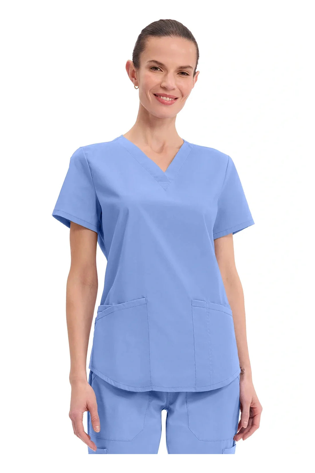 TOP MUJER CHEROKEE WW PROFESSIONALS WW665 - AZUL CIELO