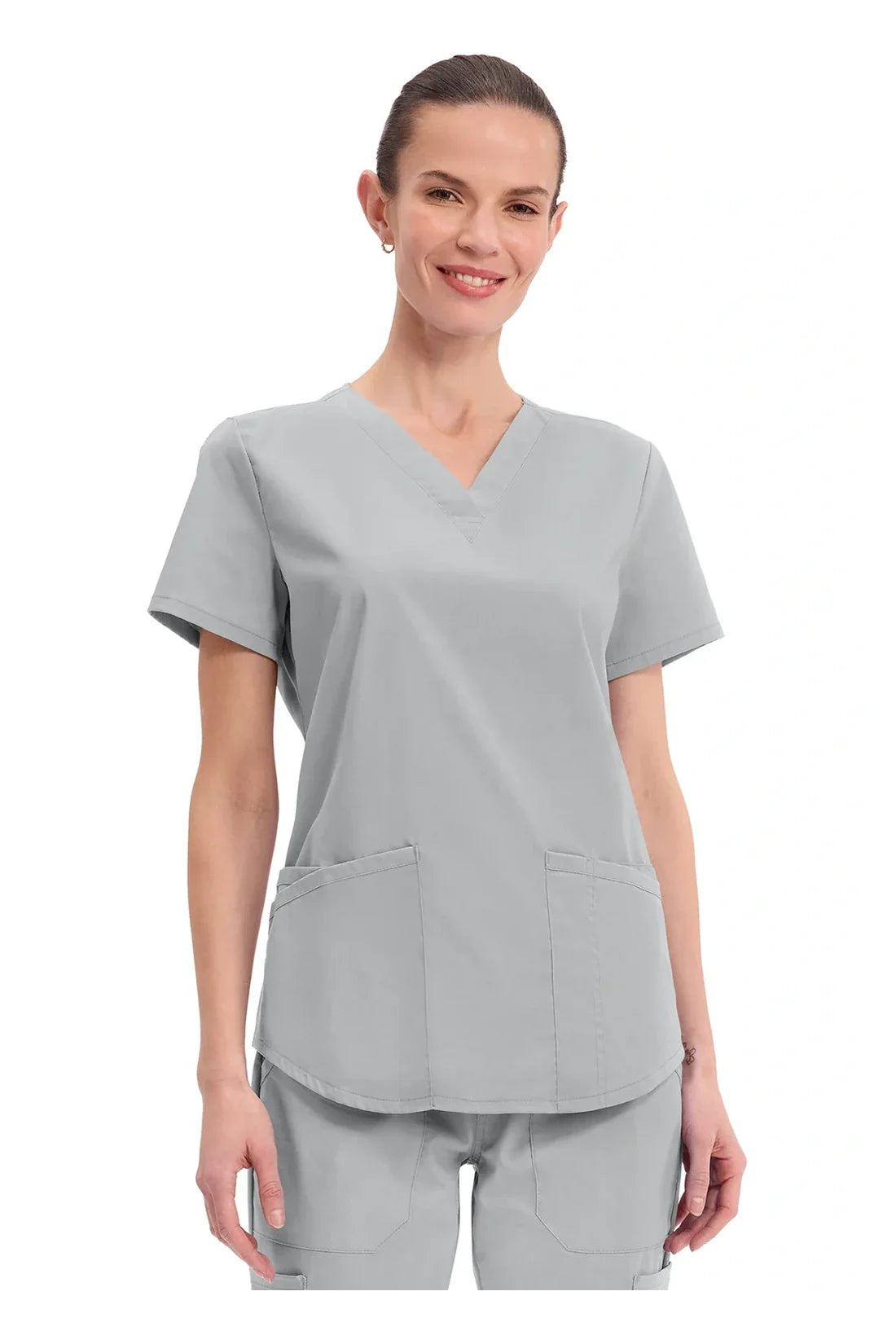 TOP MUJER CHEROKEE WW PROFESSIONALS WW665 - GRIS CLARO