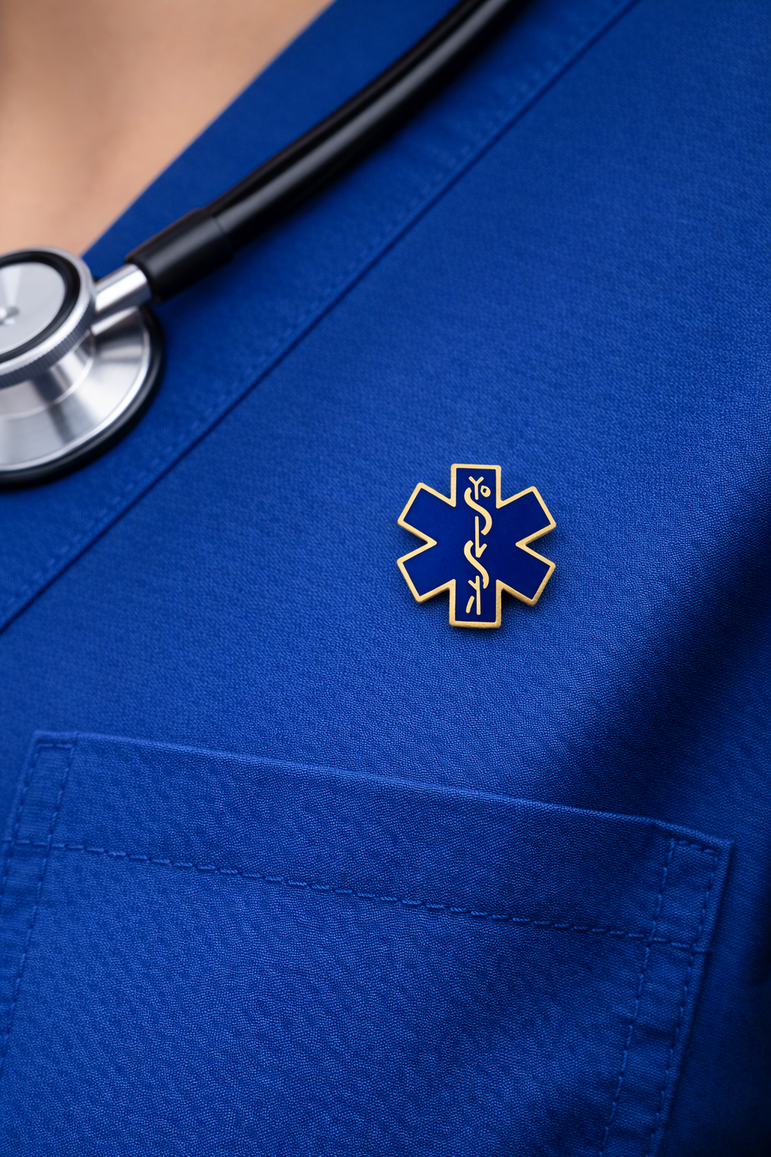 PIN EMBLEMA MEDICO (ESTRELLA DE LA VIDA)