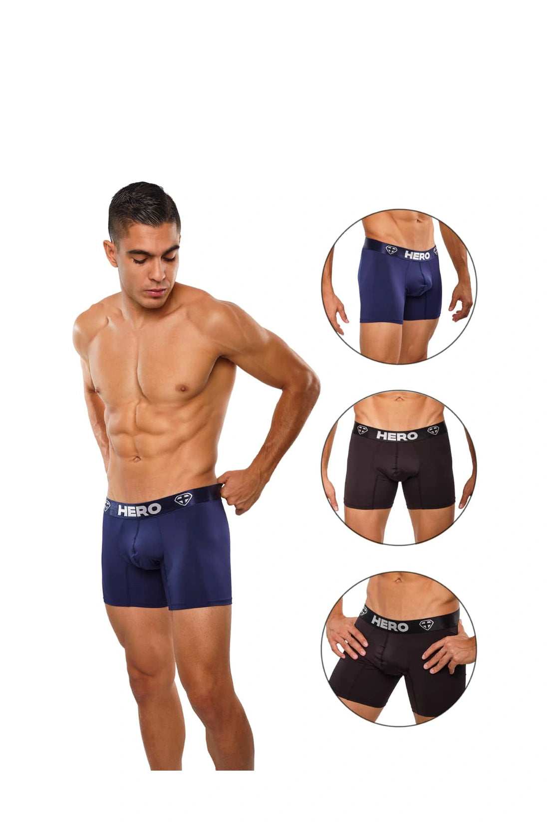 BOXER AZUL NEGRO NEGRO PAQX3 TALLA S HER