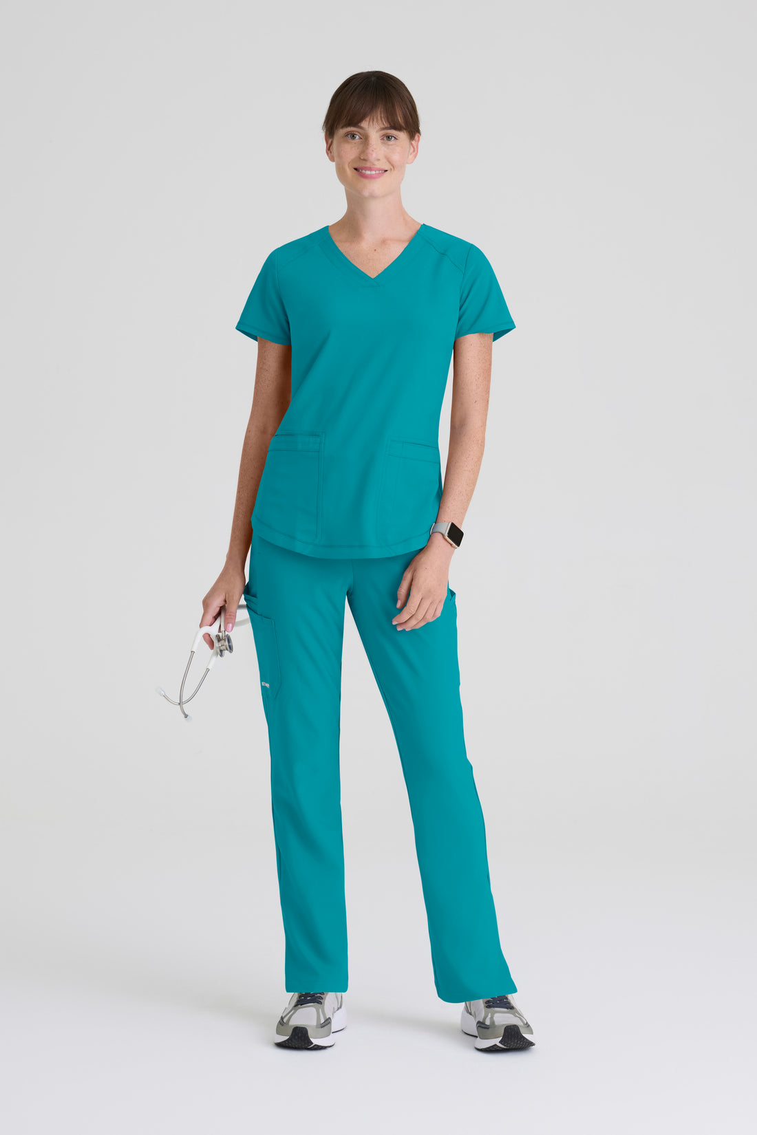 TOP MUJER GREYS ANATOMY EVOLVE GSST180 - VERDE AZULADO