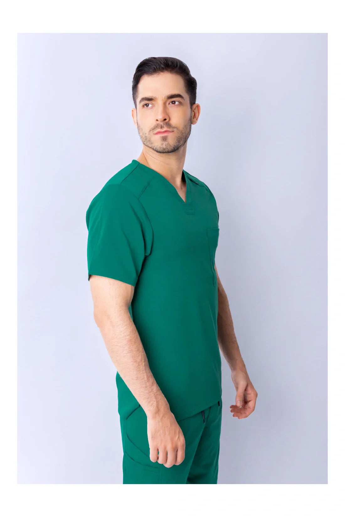 TOP HOMBRE GREYS ANATOMY SPANDEX STRETCH GRST079 - VERDE CAZADOR