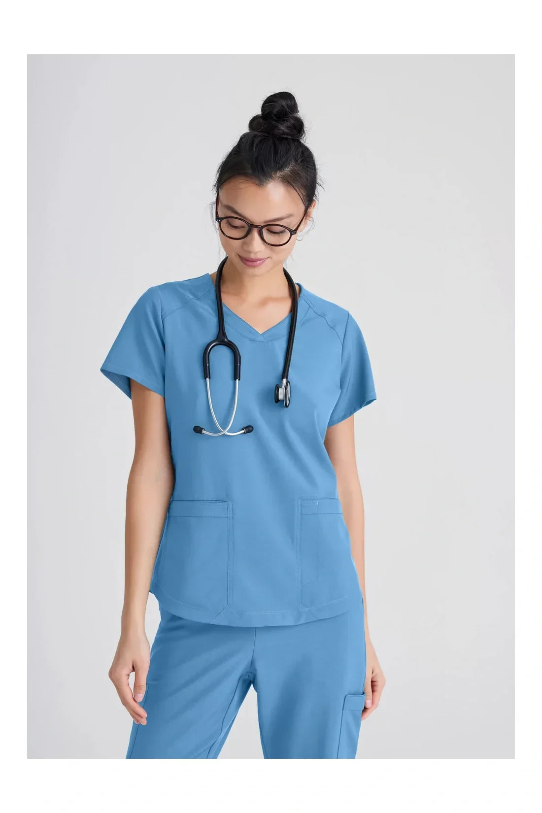 TOP MUJER GREYS ANATOMY EVOLVE GSST180 - AZUL CIELO