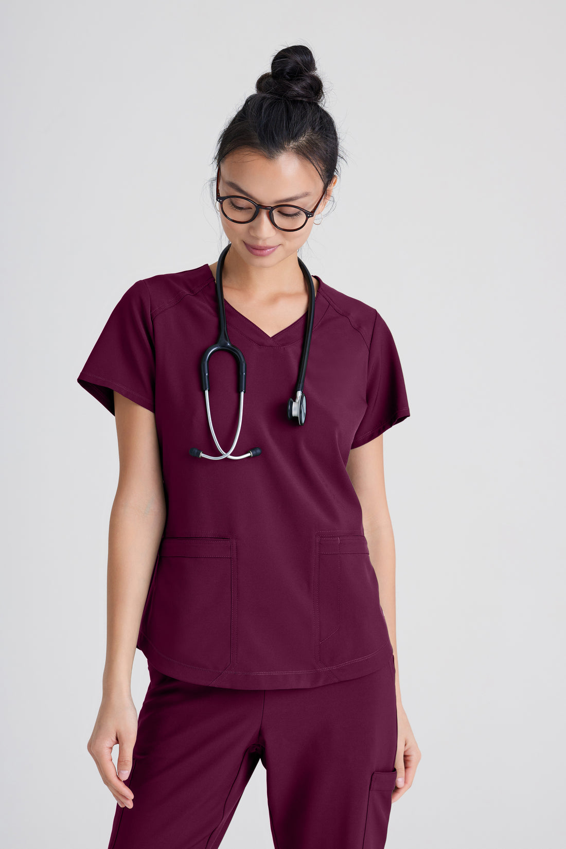 TOP MUJER GREYS ANATOMY EVOLVE GSST180 - VINOTINTO