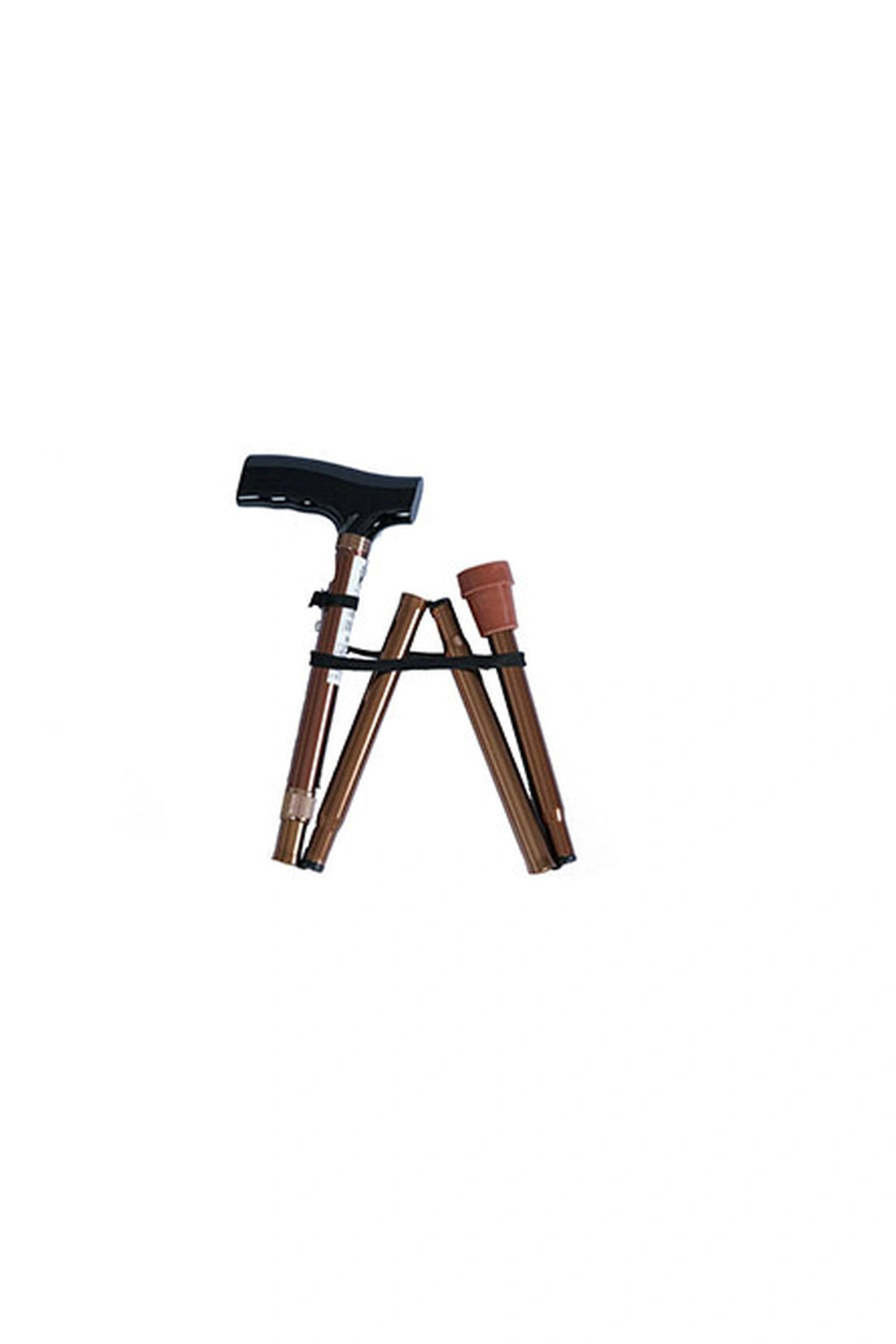 BASTON PLEGABLE EMPUÑADURA EN T BRONCE