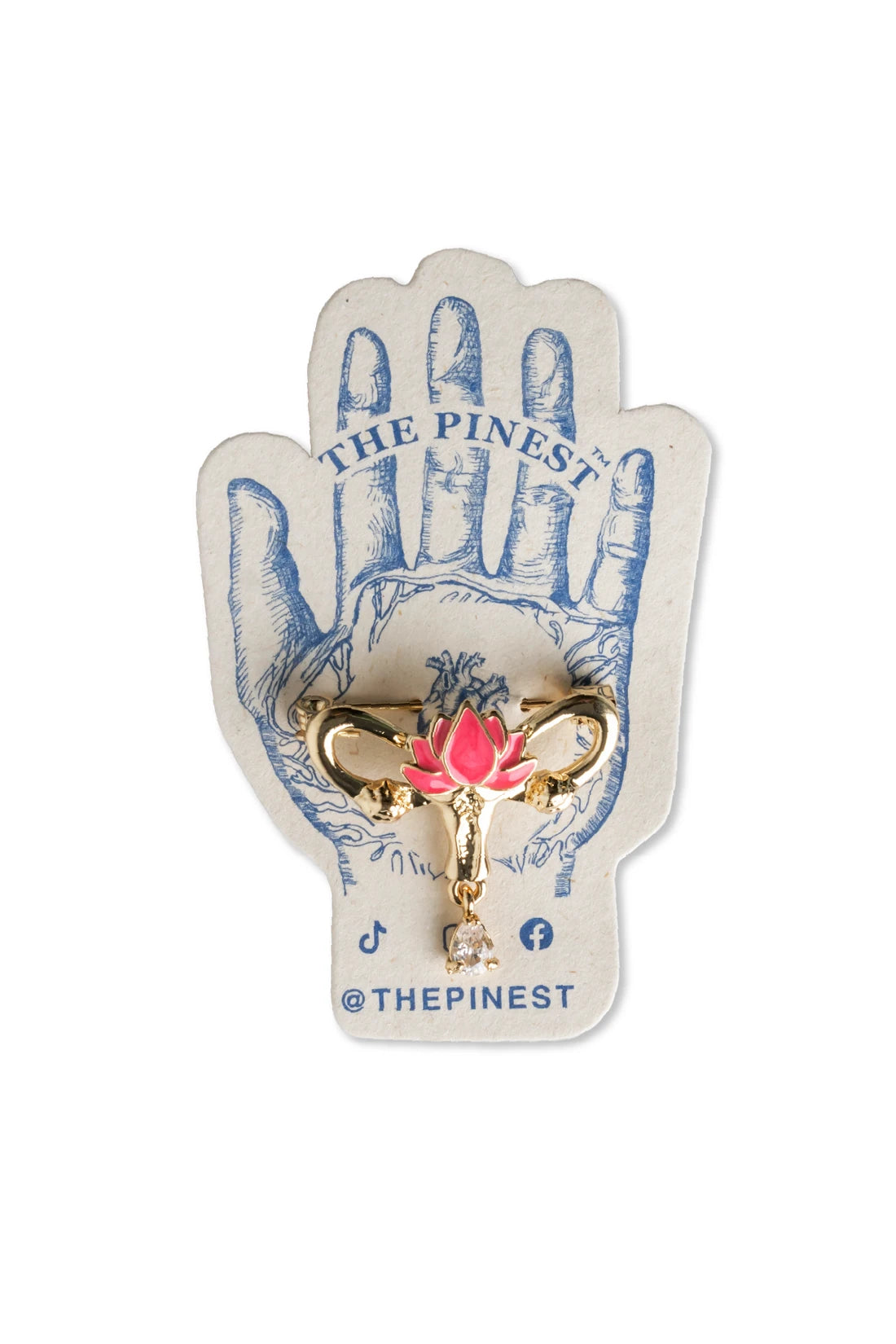 PIN UTERO CON FLOR DE LOTO