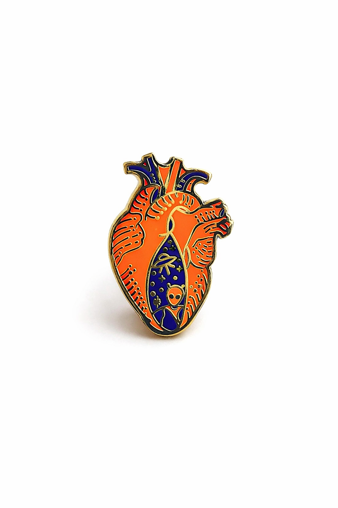PIN CORAZÓN METAL DORADO