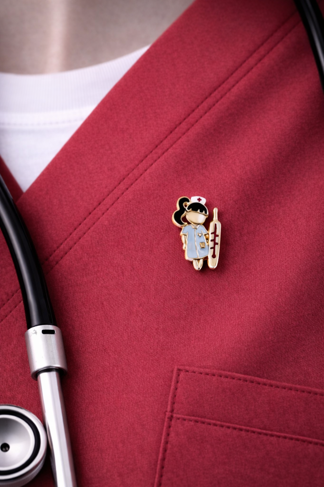 PIN ENFERMERA CON TERMOMETRO